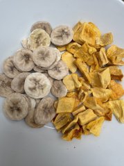 Lyofilizované mango a banán