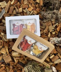 Holandská krabička lyofilizovaných sýrů (červené pesto, čedar)