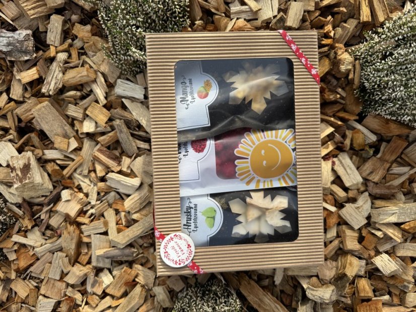 Vánoční krabička (3 druhy ovoce - ozdobná)