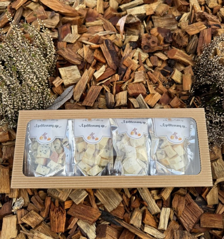 Česká krabička lyofilizovaných sýrů