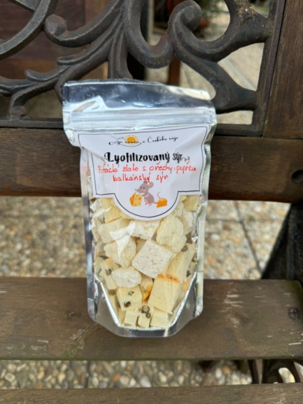 Lyofilizovaný MIX sýrů (balkánský, s zeleným pepřem a s ořechy)