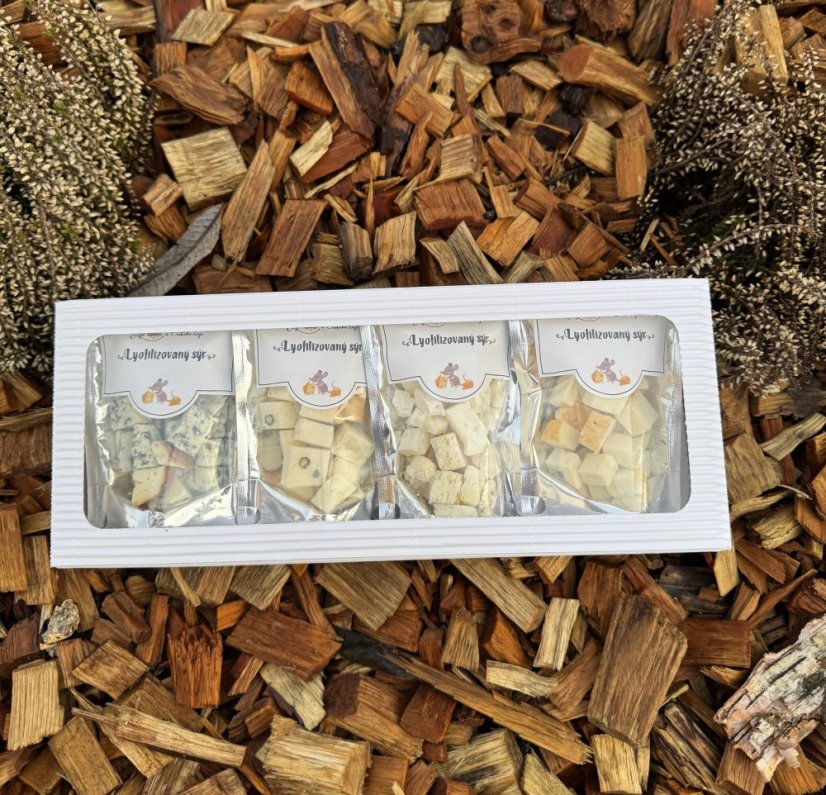 Česká krabička lyofilizovaných sýrů