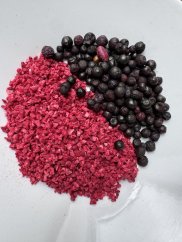 Lyofilizovaná malinová drť s borůvkou