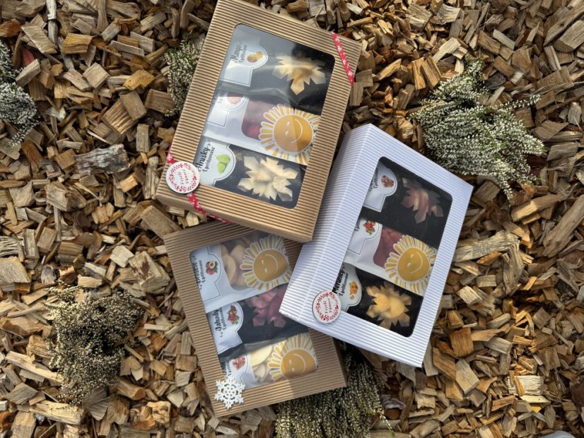 Vánoční krabička (3 druhy ovoce - ozdobná)