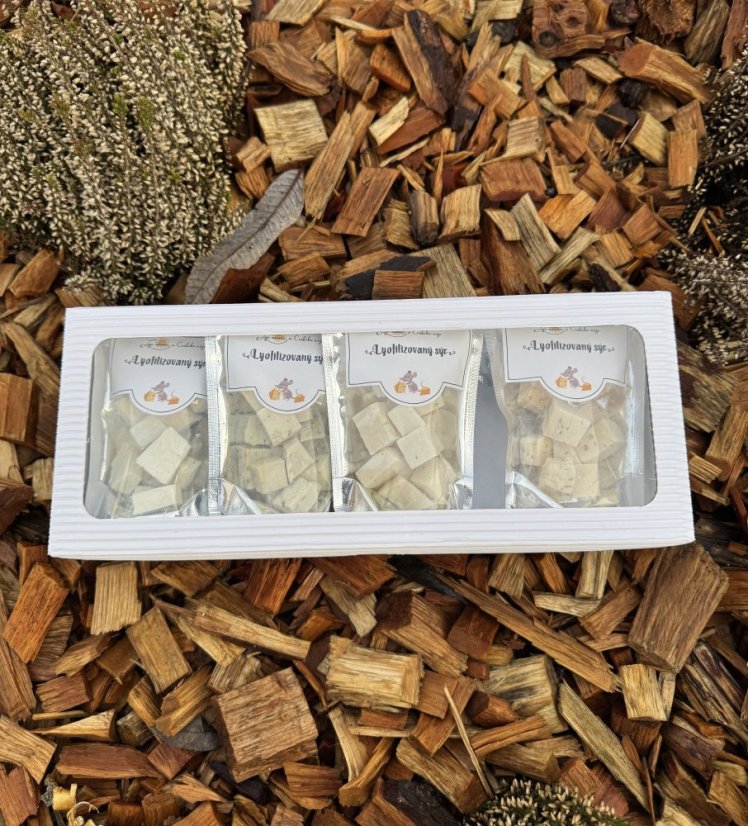 Kozí krabička lyofilizovaných sýrů