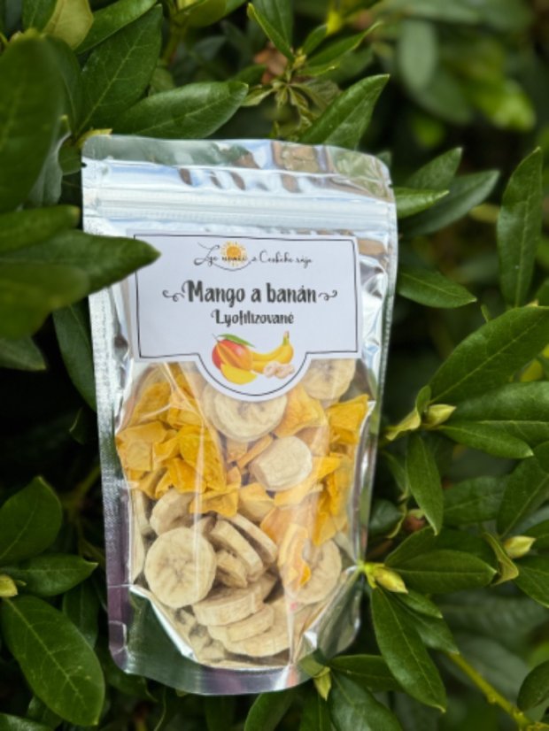 Lyofilizované mango a banán