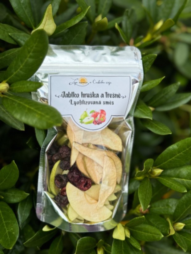 Lyofilizovaný mix - jablko, hruška, třešeň