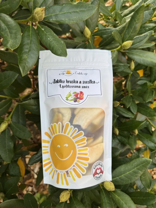 Lyofilizovaný mix - jablko, hruška, švestka