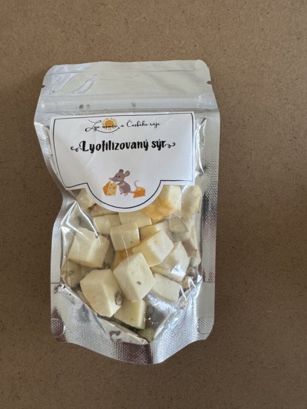 Česká krabička lyofilizovaných sýrů
