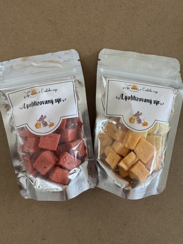 Holandská krabička lyofilizovaných sýrů (červené pesto, čedar)