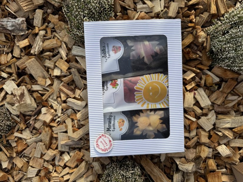 Vánoční krabička (3 druhy ovoce - ozdobná)