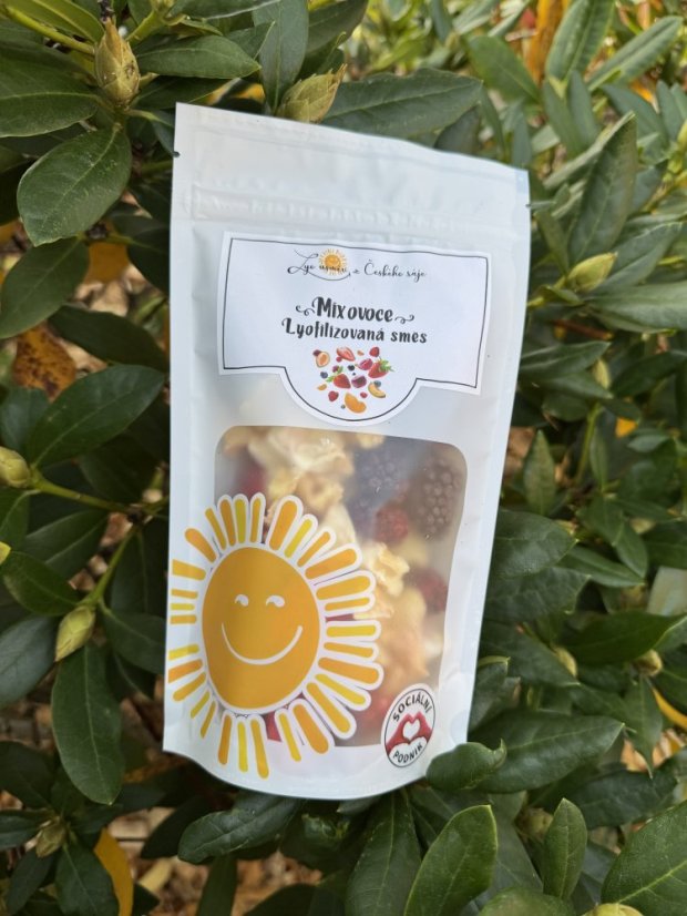 Lyofilizovaný mix - jahoda, ananas, ostružina