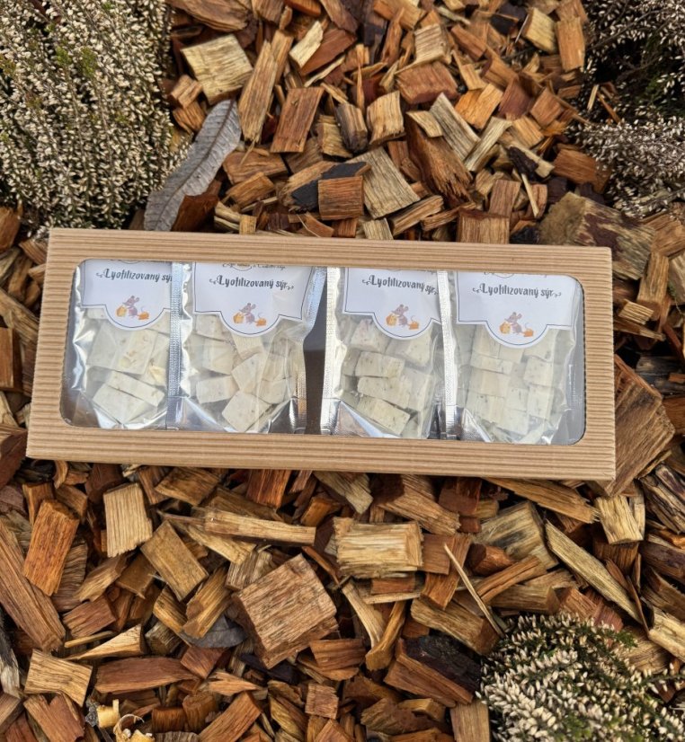 Kozí krabička lyofilizovaných sýrů