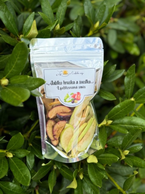 Lyofilizovaný mix - jablko, hruška, švestka
