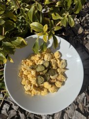 Lyofilizovaný knedlík ve vajíčku s kyselou okurkou