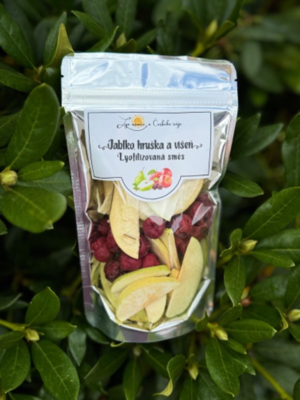 Lyofilizovaný mix - jablko, hruška, višeň
